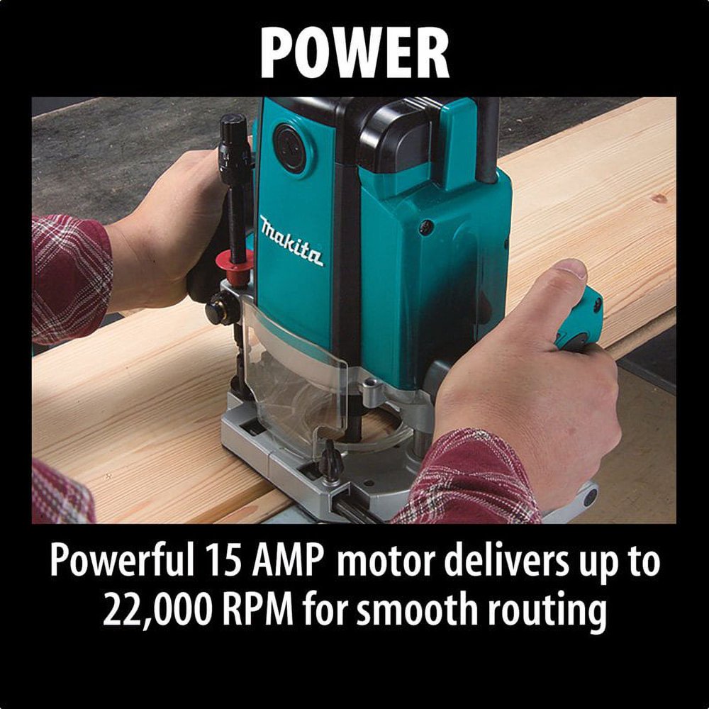 15-Amp 3-1/4 HP Corded Plunge Router - Image 1