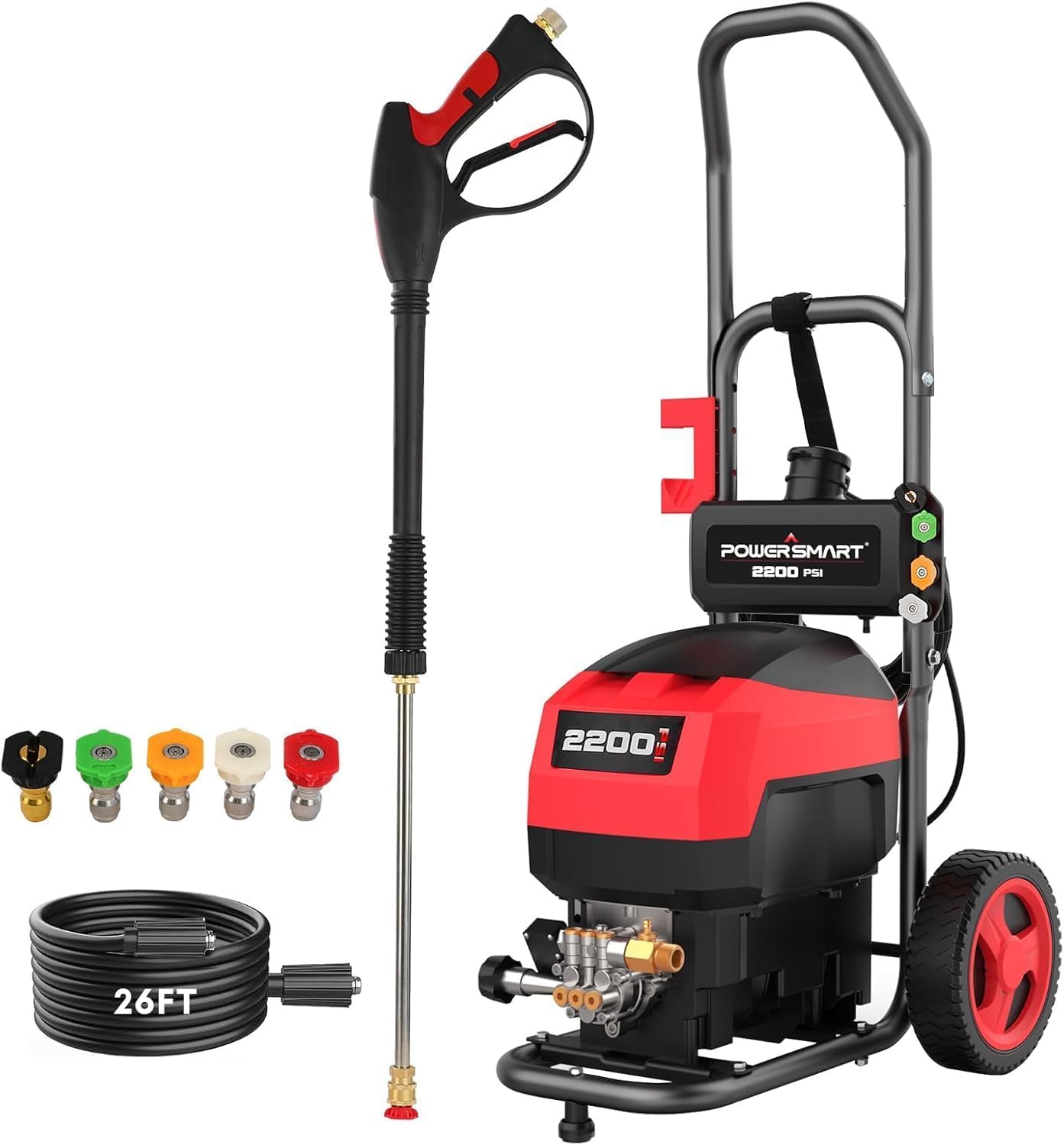 PowerSmart Electric Pressure Washer, 1.8GPM 4000PSI Max Power Washer with 35FT Power Cord & 27FT Hose, Soap Tank,Spray Gun - Image 1