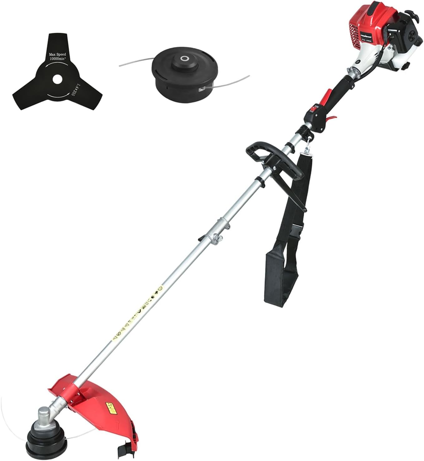 PowerSmart Gas Weed Wacker 25.4cc, 2-in-1 String Trimmer/Edger 16-Inch with 10-Inch Brush Cutter for Garden Edging & Lawn Care - Image 1