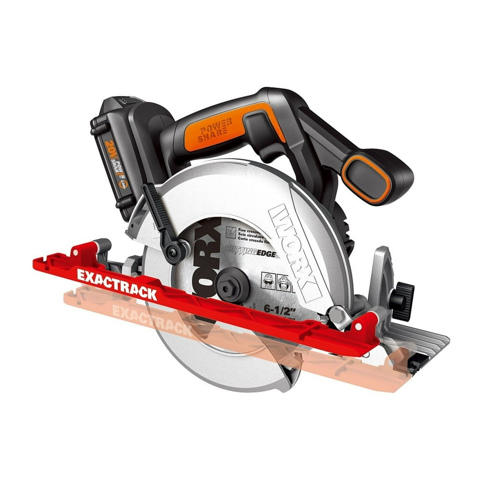 WORX 20-volt Max 6-1/2-in Cordless Circular saw (Battery Included and Charger Included) - Image 1
