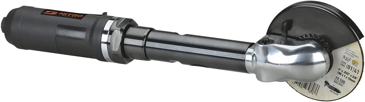 Dynabrade (ECU4) 4" Diameter Extension Right Angle Cut-Off Tool | 3/8"-24 Spindle, 1 hp 14000 RPM Pneumatic Motor | Accepts 4" Diameter Type 41 Reinforced Cut-Off Wheels - Image 1