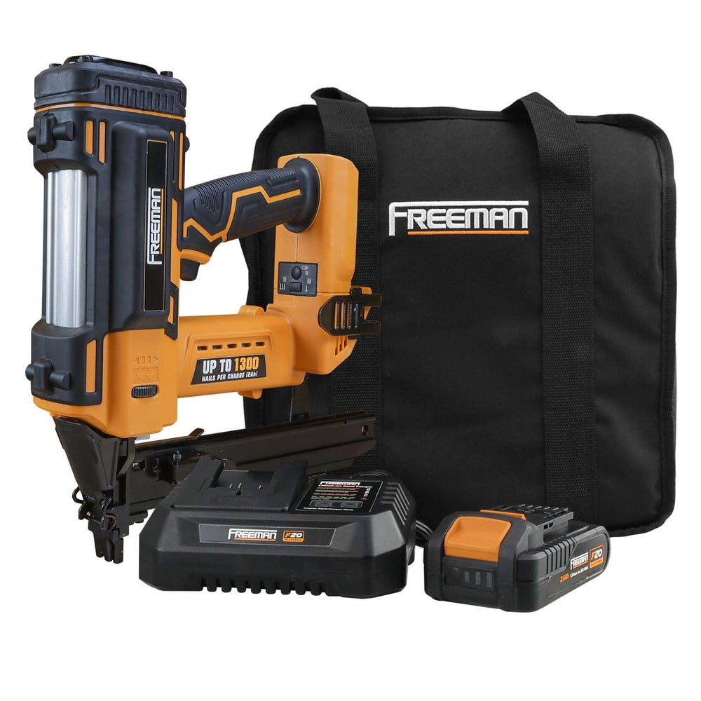 Freeman PE20VFS16 20V Lithium-Ion 1 in. Cordless 16-Gauge Fencing Stapler Kit (2 Ah) - Image 1