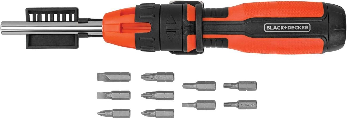 BLACK+DECKER Ratcheting Screwdriver, 10 Bit (BDHT68000) - Image 1