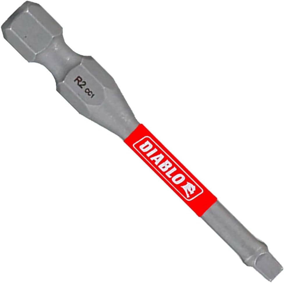 Diablo Square Drive Bits with Anti-Slip Tip for Installing and Removing Fasteners - Impact Strong, 1/4" Hex Shank, SQ2 Screwdriver Head, 2" Length, 15-Pack - DSQ22P15 - Image 1