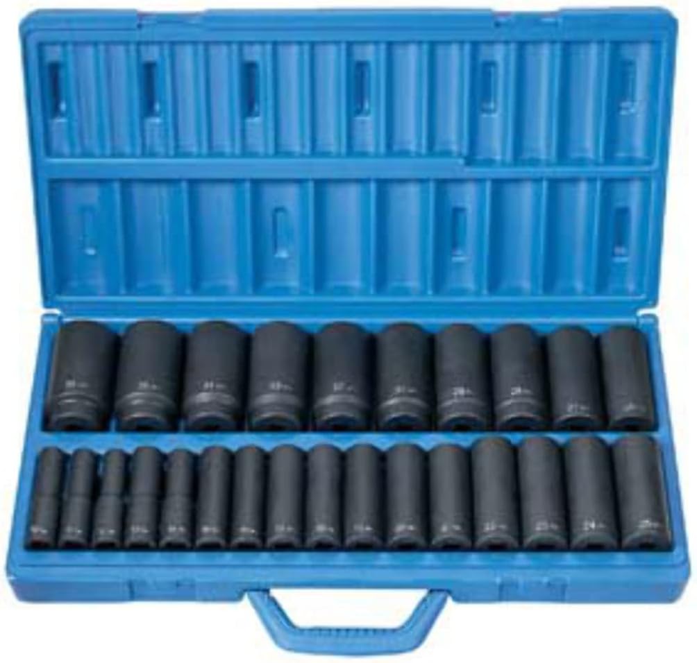 Grey Pneumatic Corp 1326MD 1/2-Inch Drive Deep Length Metric Master Set - 26 Piece - Image 1