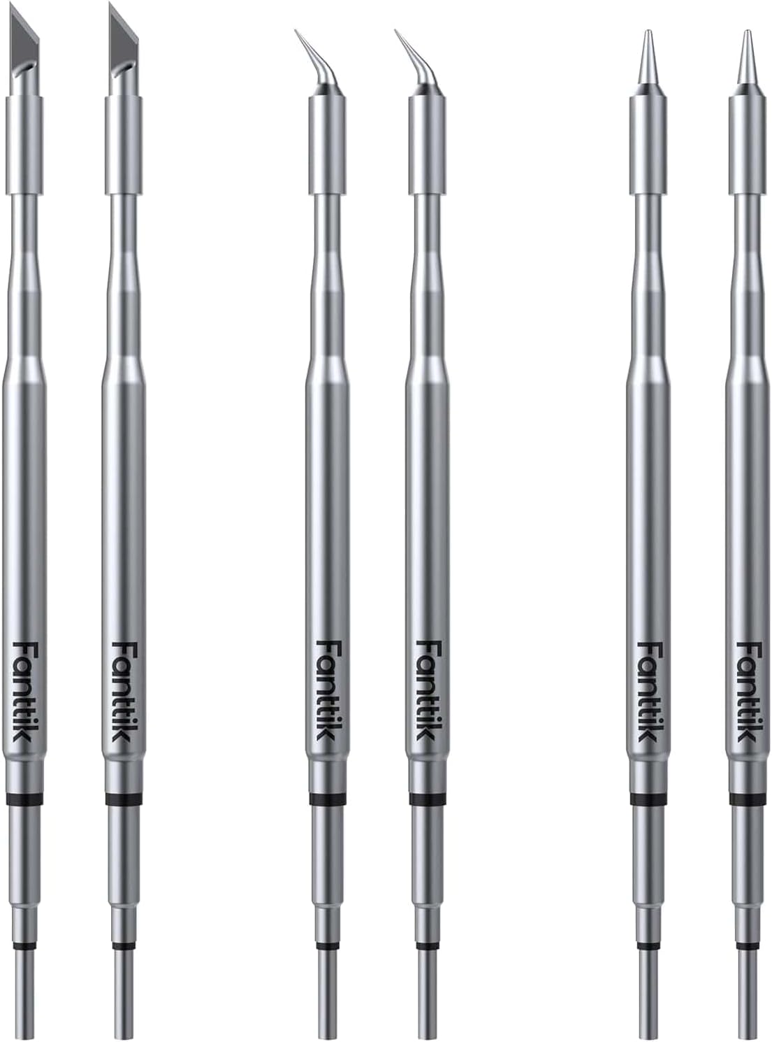 Fanttik C210 Soldering Iron Tips, Replacement Solder Tips for T1 Max, C210-K/I/IS, Rapid Heating, Minimum Required Power 12W, Solder Bits for Soldering Iron, 6 Pcs - Image 1