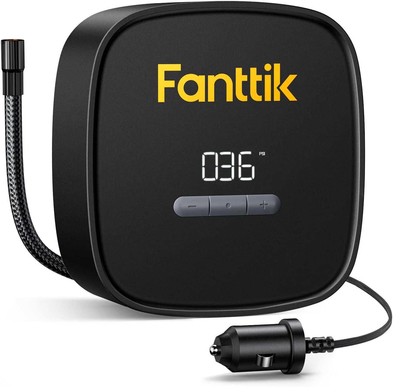 Fanttik X9 SE Tire Inflator Portable Air Compressor for Car, 12V DC Tire Pump with Pressure Gauge, 9.8ft Long Charging Power Auto Air Pump for Car, Motorcycle - Image 1
