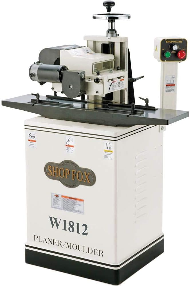 Shop Fox 240V 2HP 7 Inch Variable Speed Planer/Moulder with Stand - Image 1