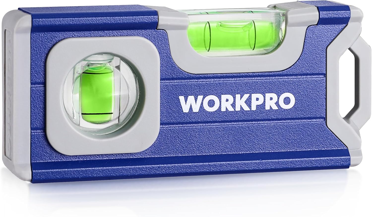 WORKPRO Small Level, 4-1/2 Inch Mini Level Tool, Magnetic Pocket Level with 2 Different Bubbles 90°/180°, Aluminum Alloy Construction, Cobalt Blue - Image 1