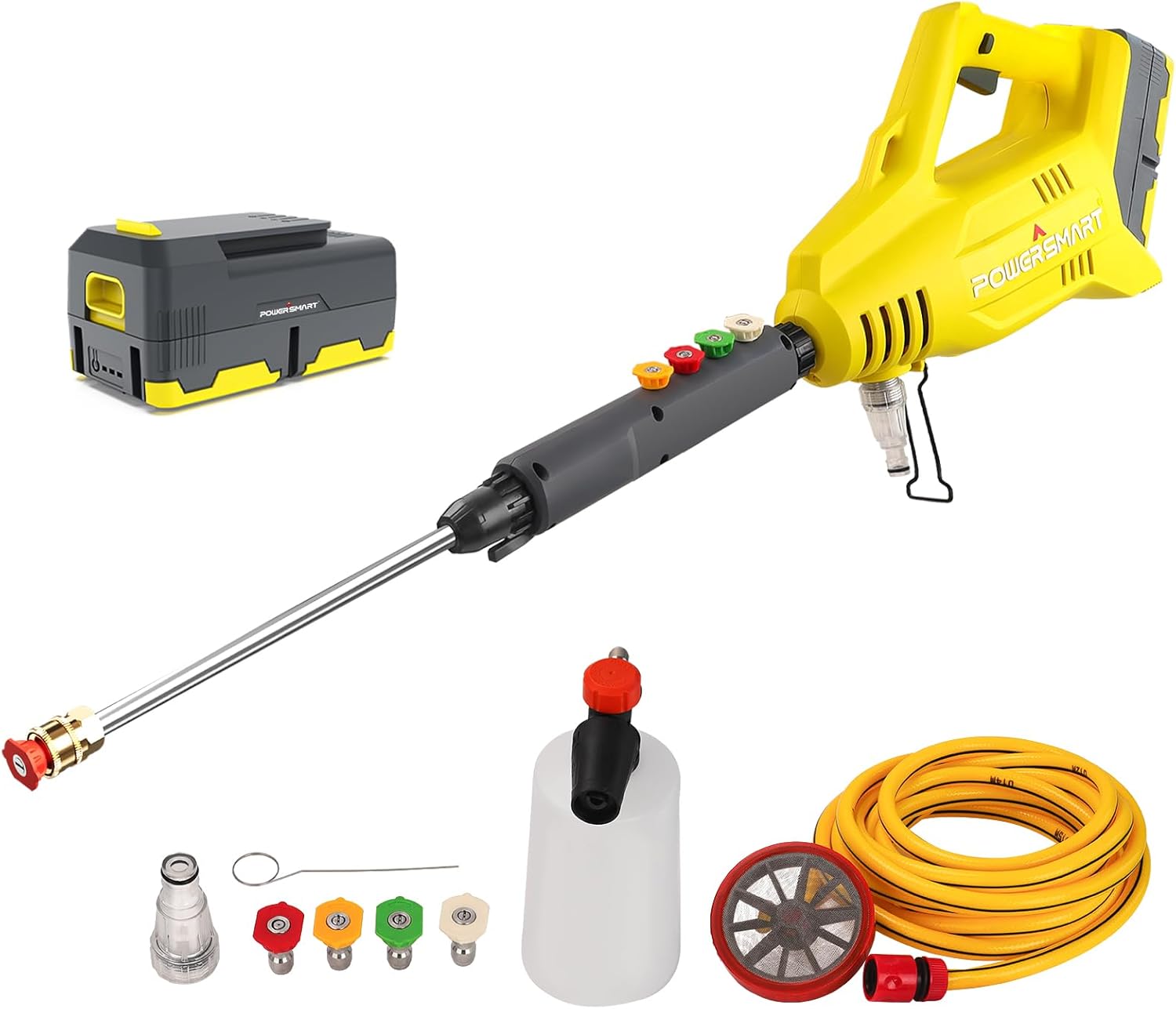 PowerSmart 40V Cordless Pressure Washer 1100 PSI with 4.0 Ah Battery and Charger Included, High Pressure for Car, Deck (DB2701) - Image 1