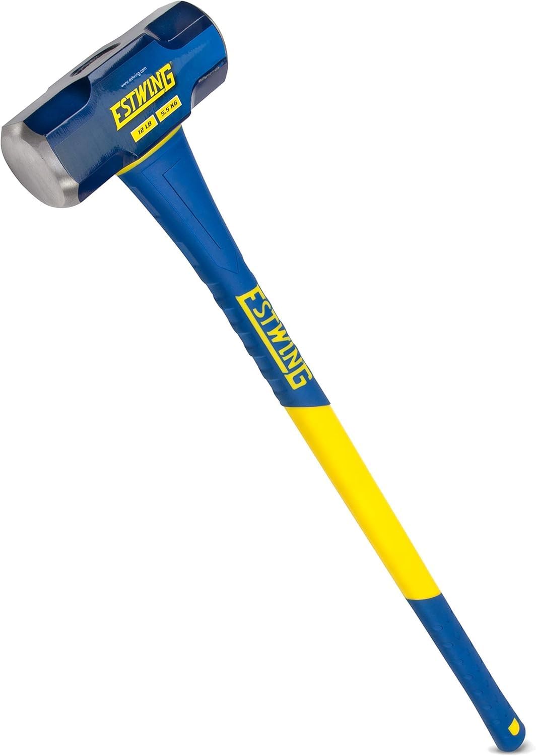 Estwing 12-Pound Hard Face Sledge Hammer for Demolition/Stake Driving, 50-55 HRC, 36-Inch Fiberglass Handle, Overstrike Protection, Textured Grip - Image 1