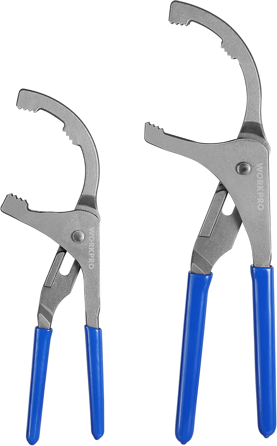 WORKPRO Oil Filter Wrench Set, 9" & 12" Adjustable Oil Filter Removal Pliers Tools, Ideal for Engine Filters, Cars, and Trucks, 2-piece - Image 1