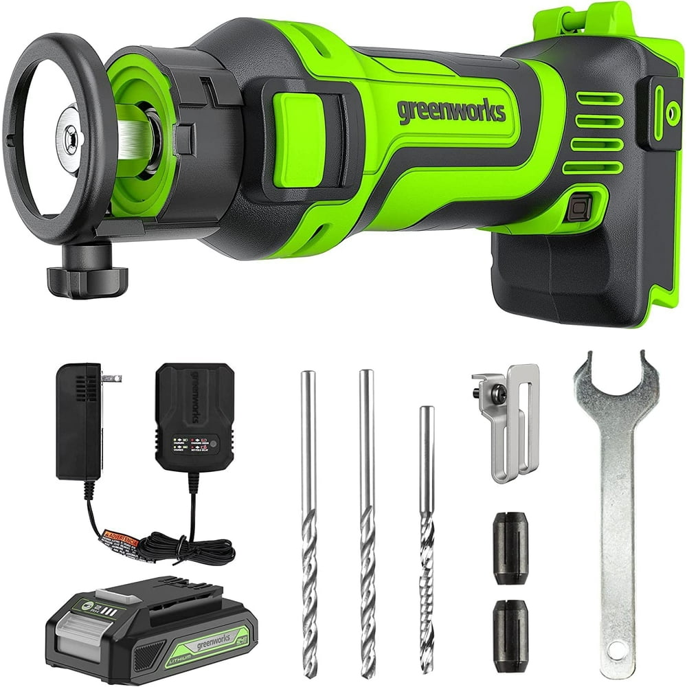 Greenworks 24V Speed Saw Rotary Cut 27,000 RPM Tools 6 Piece Kit with 2Ah Battery and Charger - Image 1