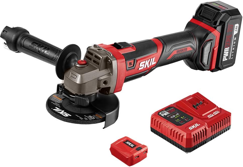 SKIL PWRCORE 20 Angle Grinder Kit Brushless 20V 4 1/2in - Image 1