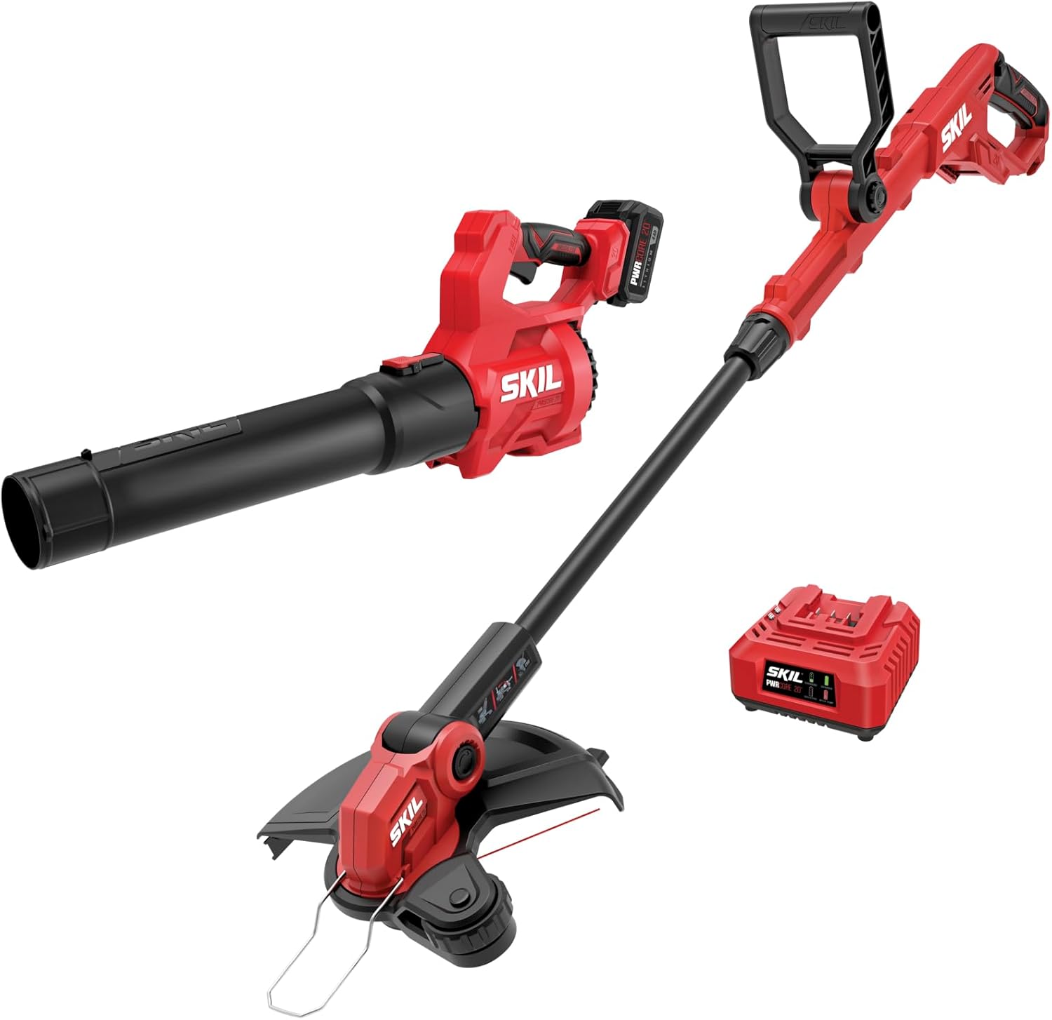 SKIL 20V 12 Inch String Trimmer and 420 CFM Leaf Blower Combo Kit - Image 1