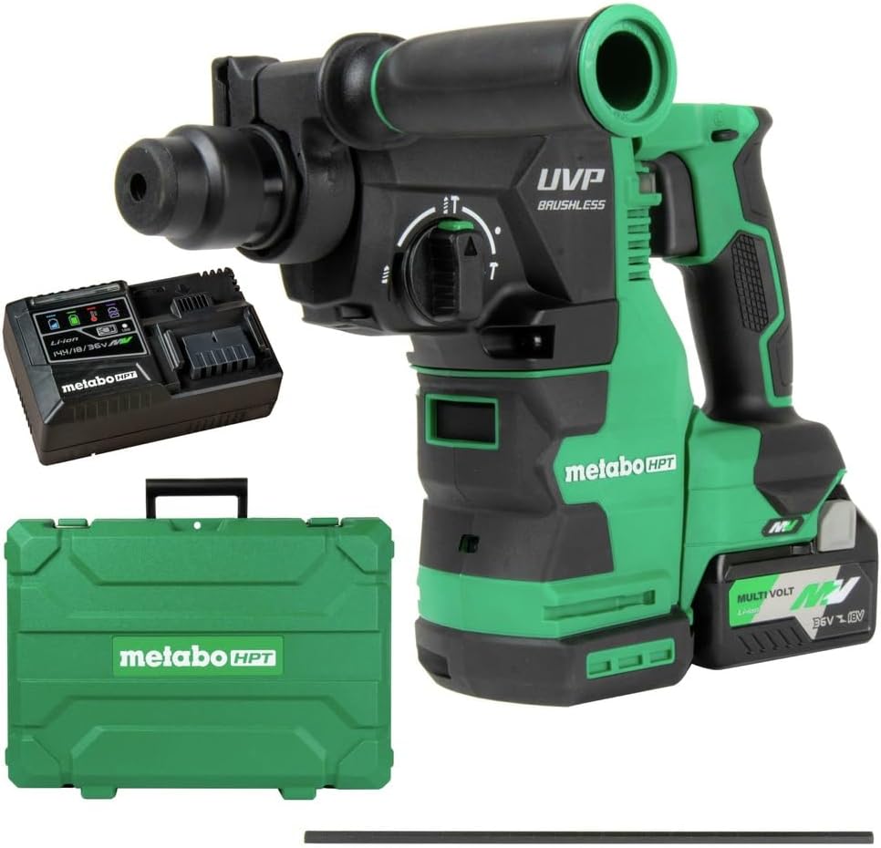 Metabo HPT 36V MultiVolt 1-1/8 Inch SDS Plus Rotary Hammer with UVP - Image 1