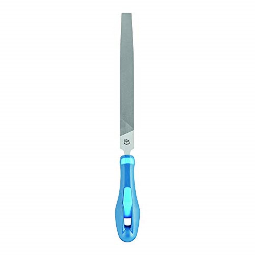 PFERD 10" Flat File - Second Cut with Handle for Metalwork and Deburring, Durable Steel Hand Tool - Image 1