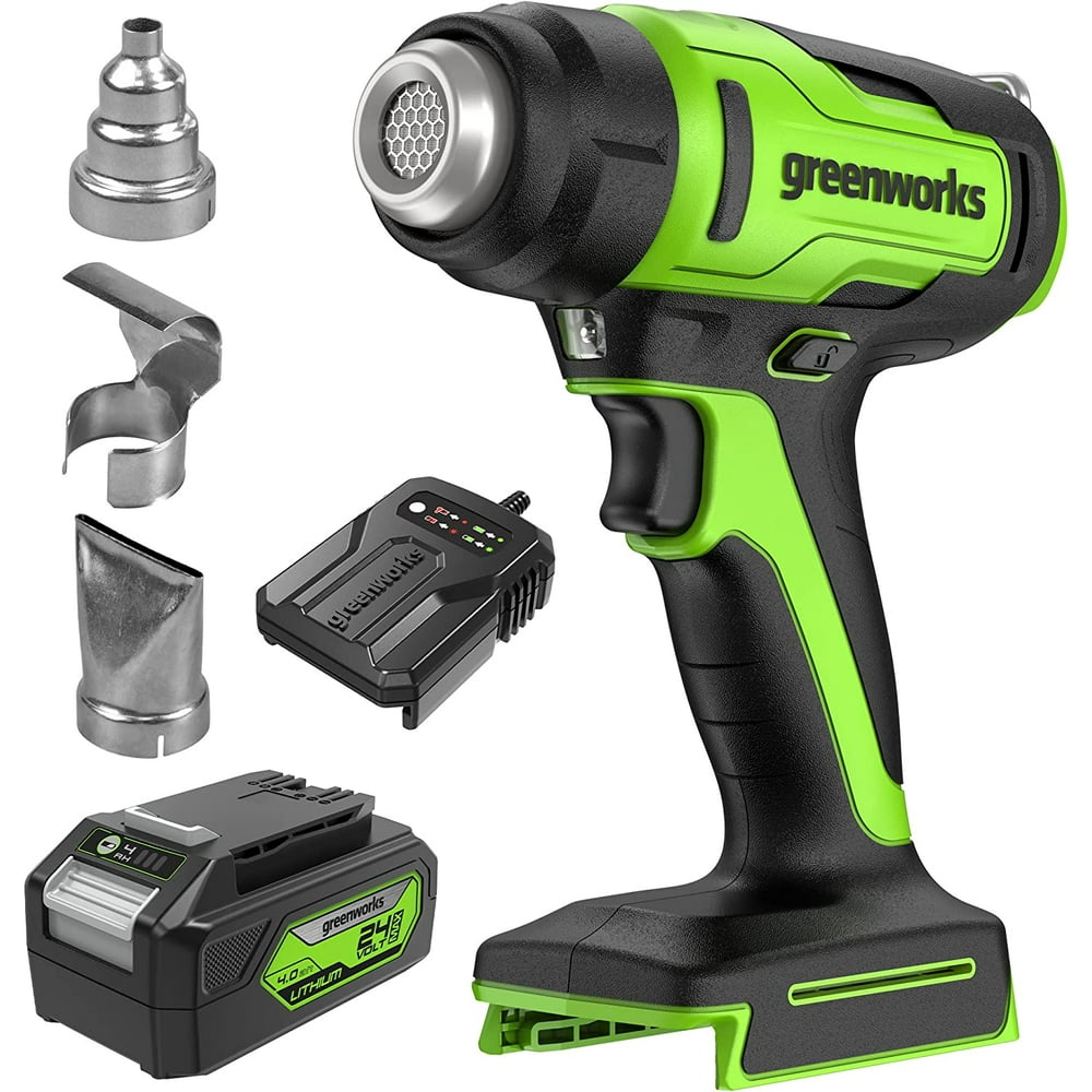 Greenworks 24V Cordless Heat Gun Kit, 4.0Ah Battery & Charger - Image 1