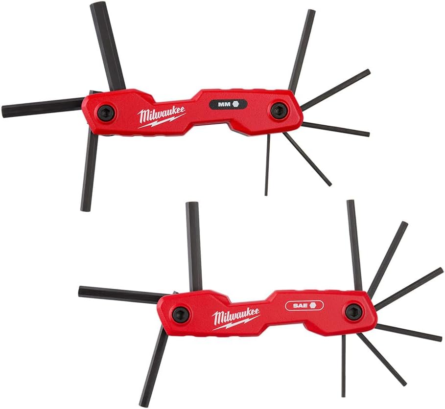 Milwaukee Electric - 17-Key Folding HEX Key Sets - SAE/Metric - Image 1