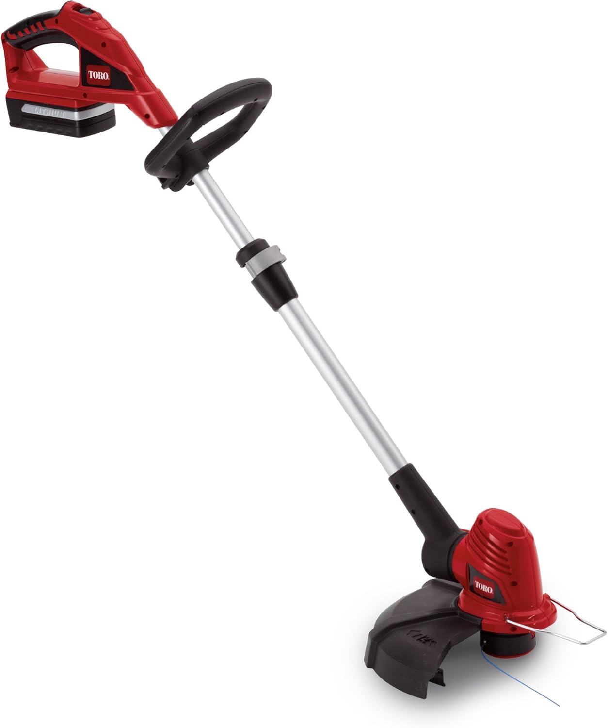 Toro 51484 Cordless 12-Inch 20-Volt Lithium-Ion Electric Trimmer/Edger,Red/Silver - Image 1