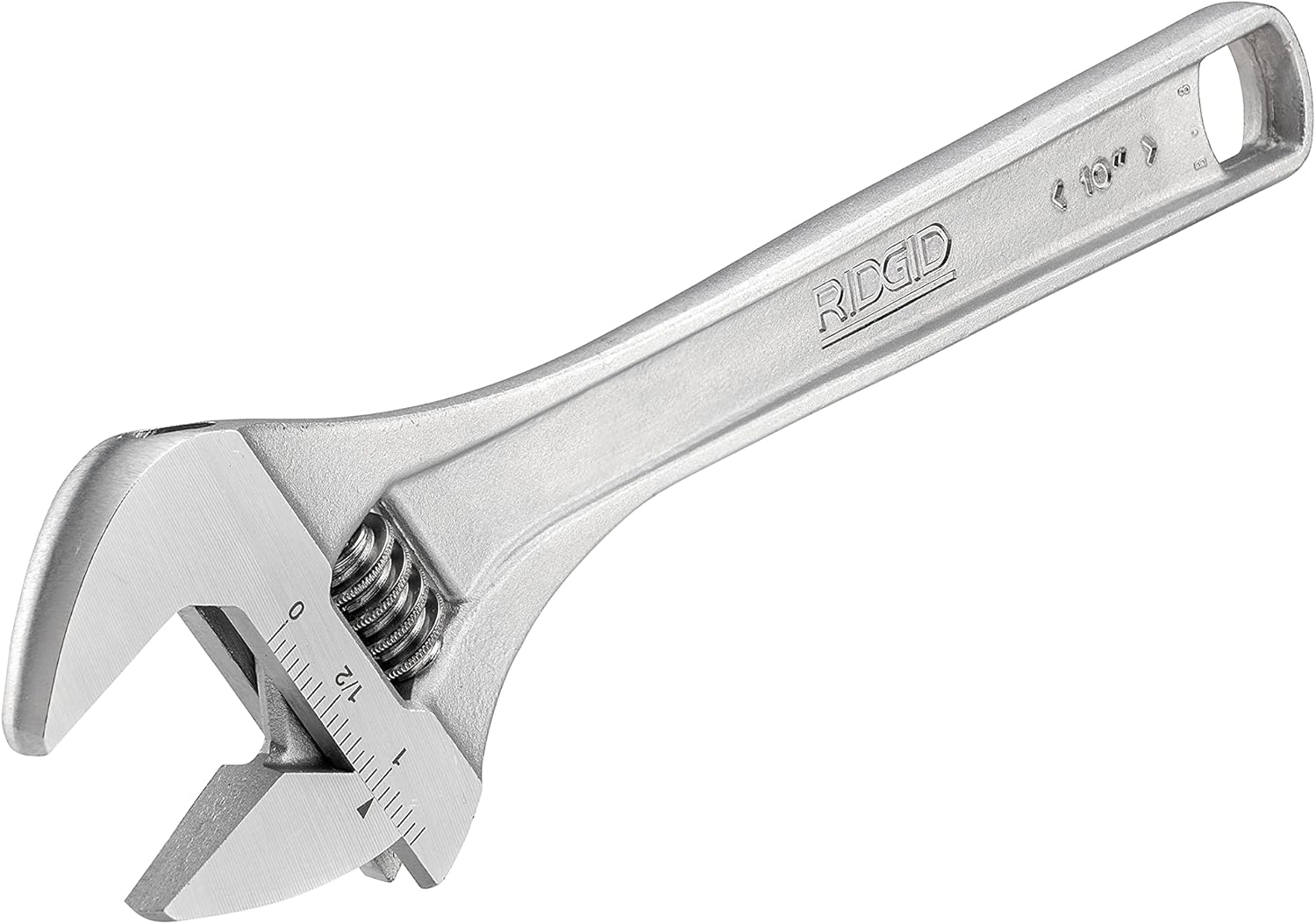 Ridgid 86912 10-Inch Adjustable Wrench, Silver, Small - Image 1