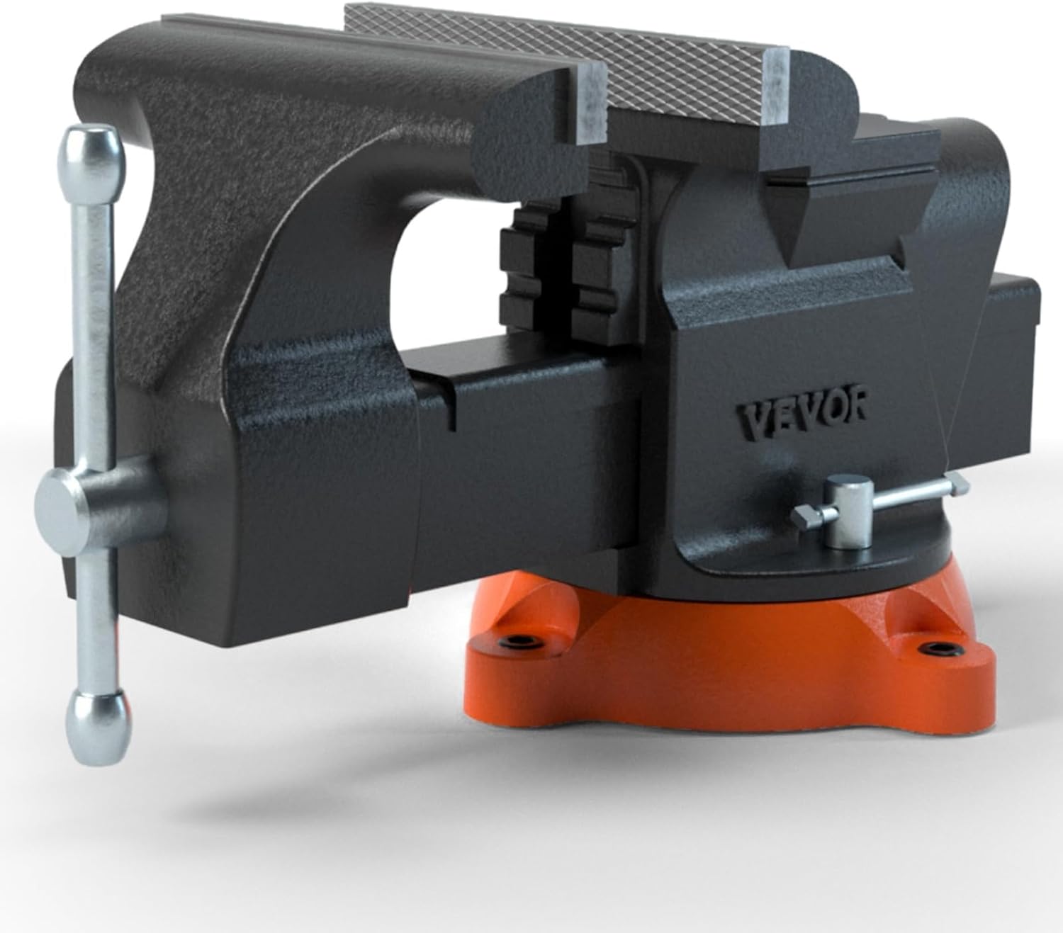 VEVOR Bench Vise, 6-inch Jaw Width 5.9-inch Jaw Opening, 360-Degree Swivel Locking Base Multipurpose Vise w/Anvil, Heavy Duty Ductile Iron Workbench Vise w/Bolts & Nuts, for Drilling, Pipe Cutting - Image 1