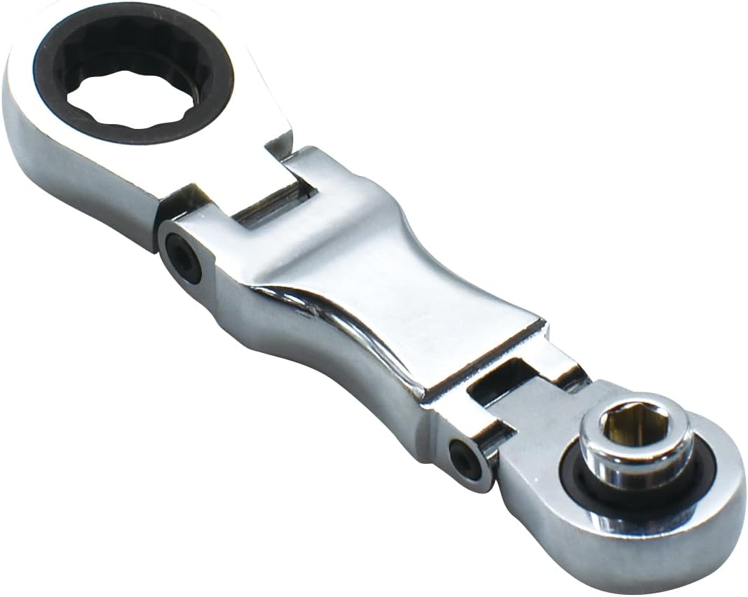 78301 Stubby Ratcheting Flex Head Double Box End Wrench for Nano Sockets - Image 1