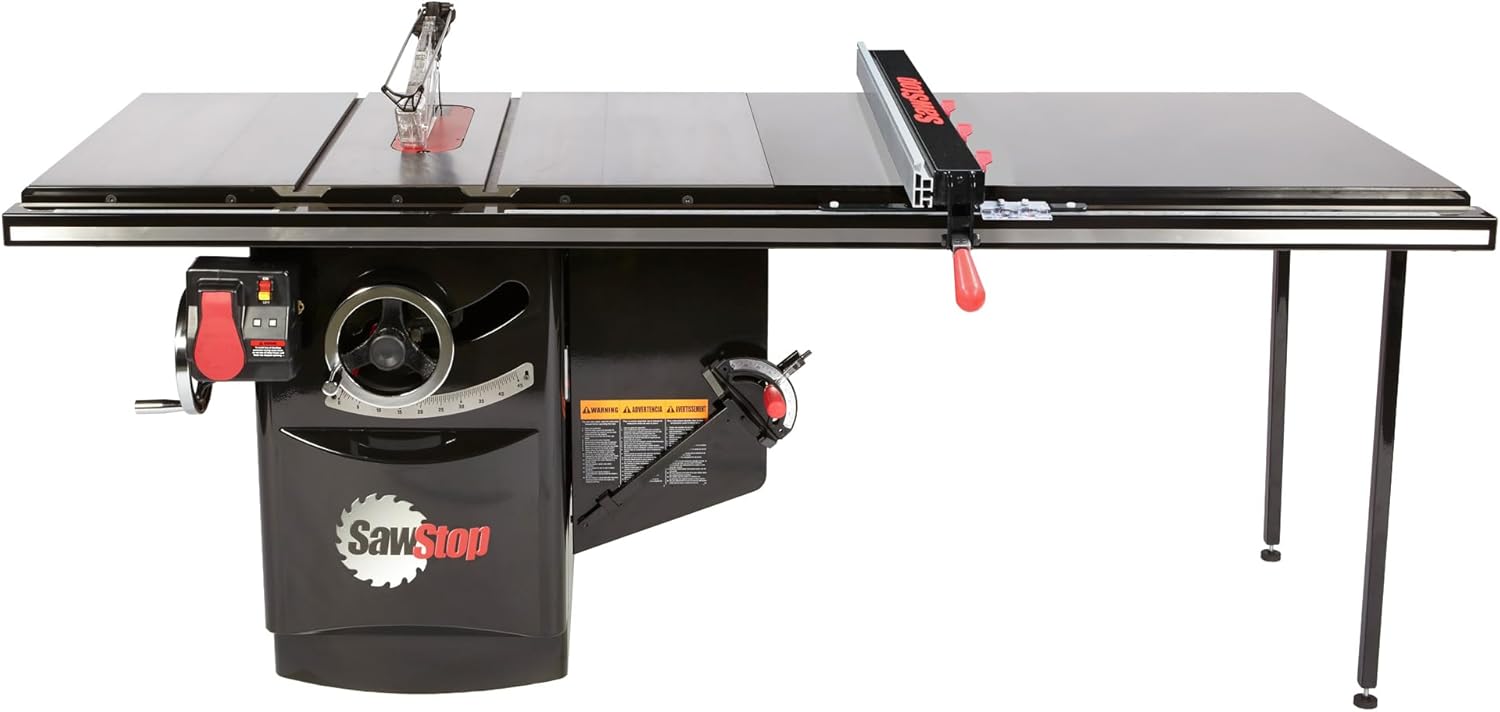 Industrial 7.5HP, 3ph, 480v Cabinet Saw with 52” Industrial T-Glide Advance Rip Fence, Rails & Extension Table - Image 1