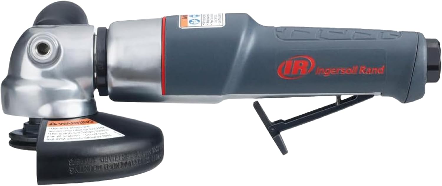 Ingersoll Rand 3445MAX Air Angle Grinder/Cutoff Tool, 4.5" Wheel, 12,000 rpm, 0.88 hp, 5/8"-11 Thread, Rear Exhaust - Image 1