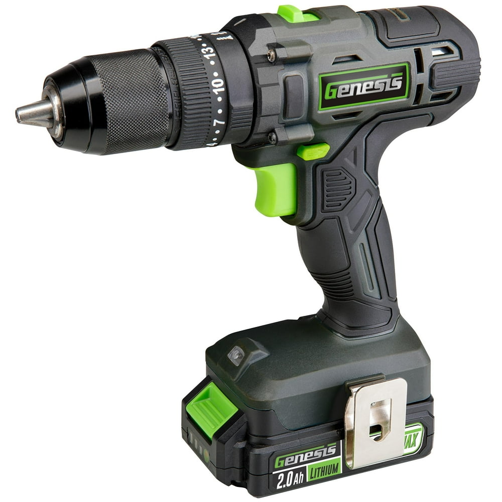 Genesis G20Max 20V Cordless 1/2 inch Hammer Drill with 2Ah Battery and Charger - Image 1