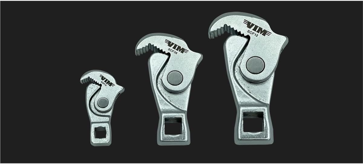 VIM Tools 3 PC. Spring Loaded Crowfoot Wrench Set (1/4'', 3/8'' & 1/2'') - Image 1