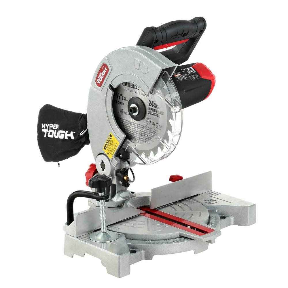 Hyper Tough 7-1/4 Inch 9 Amp Corded Compound Miter Saw, Laser Guide, New Condition - Image 1