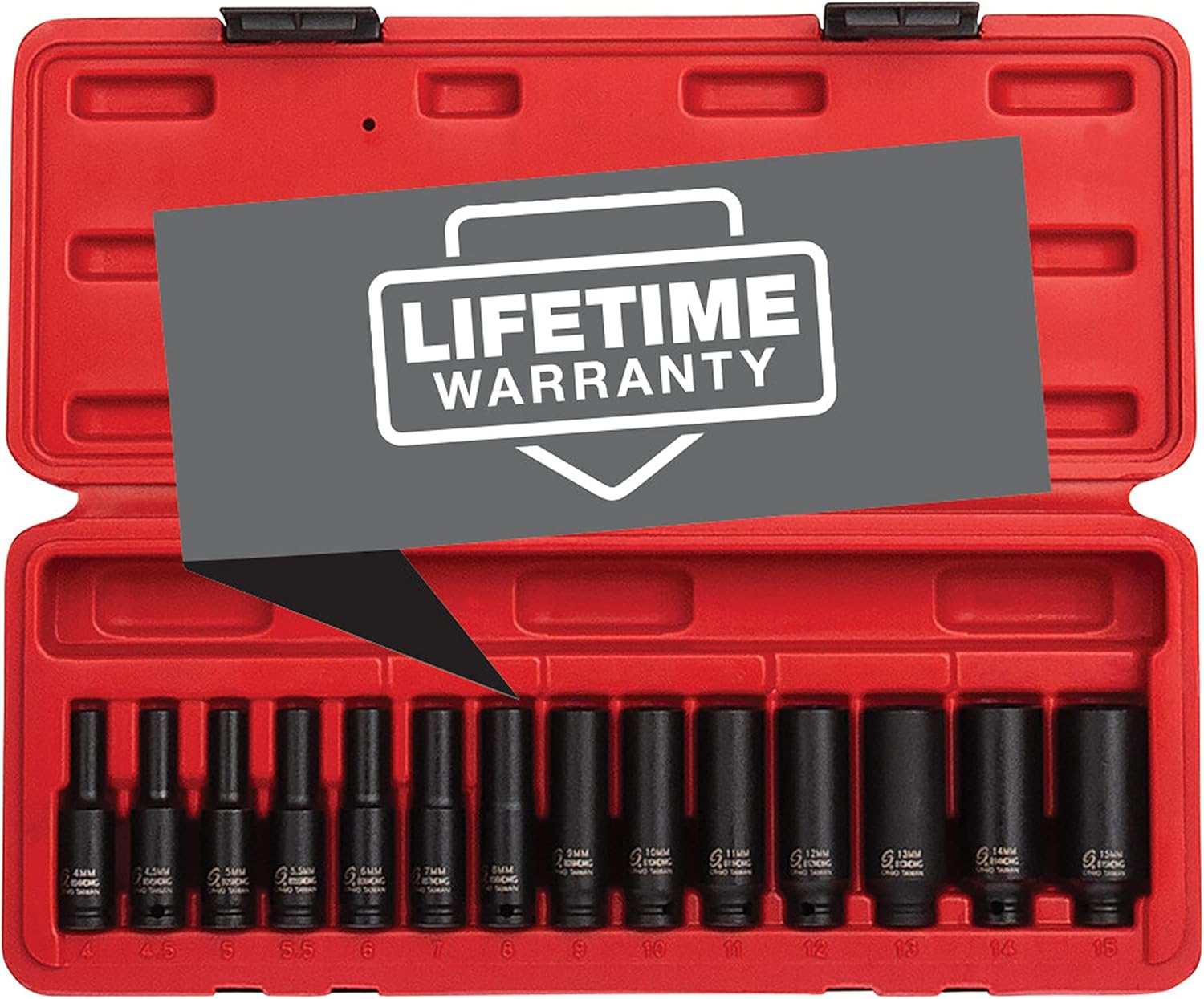 Tools 14-Piece 1/4 in. Drive Deep Metric Magnetic Impact Socket Set - Image 1