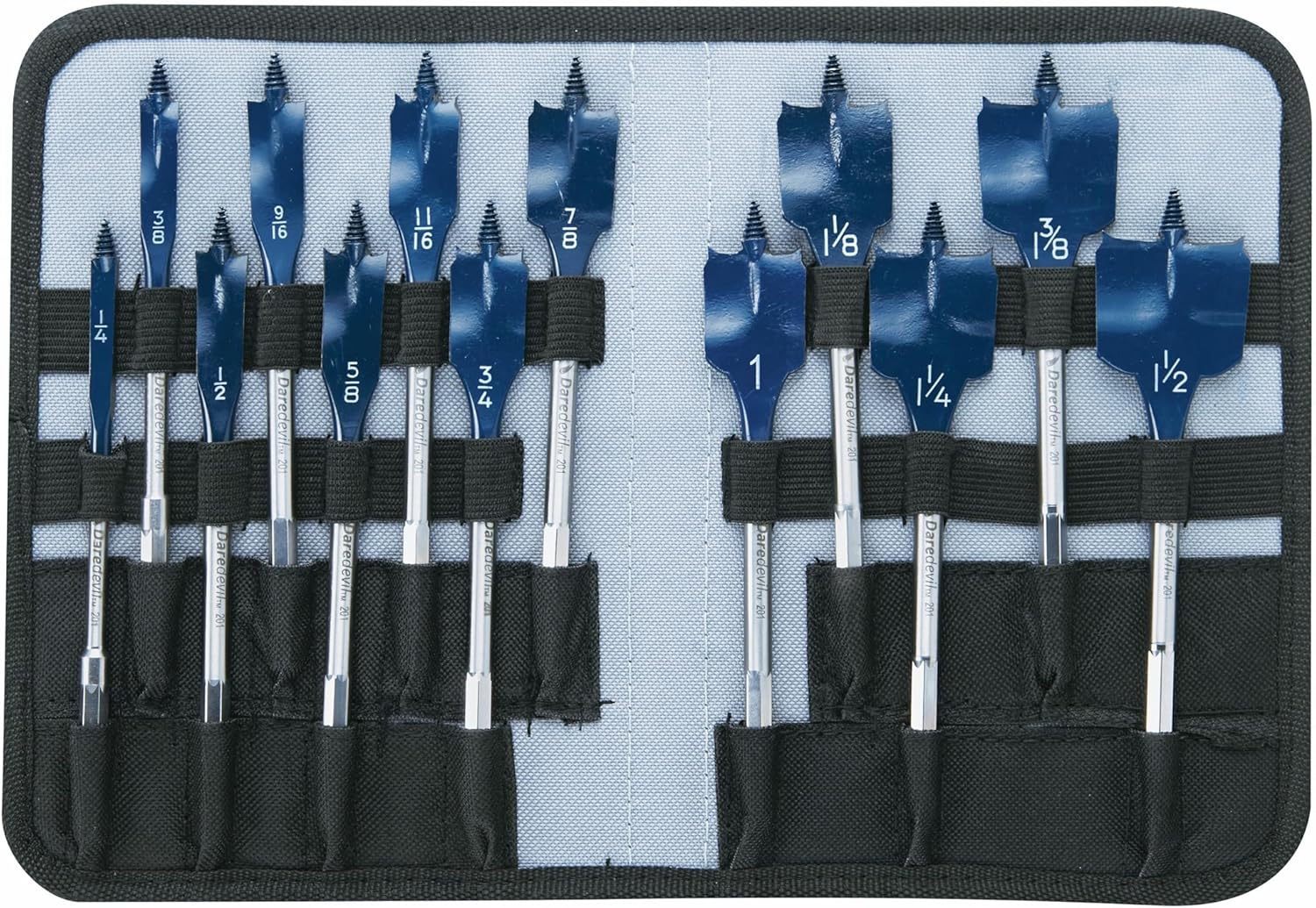 BOSCH (Universally Compatible Accessory) DSB5013P 13-Piece Daredevil Spade Bit Set in Pouch - Image 1