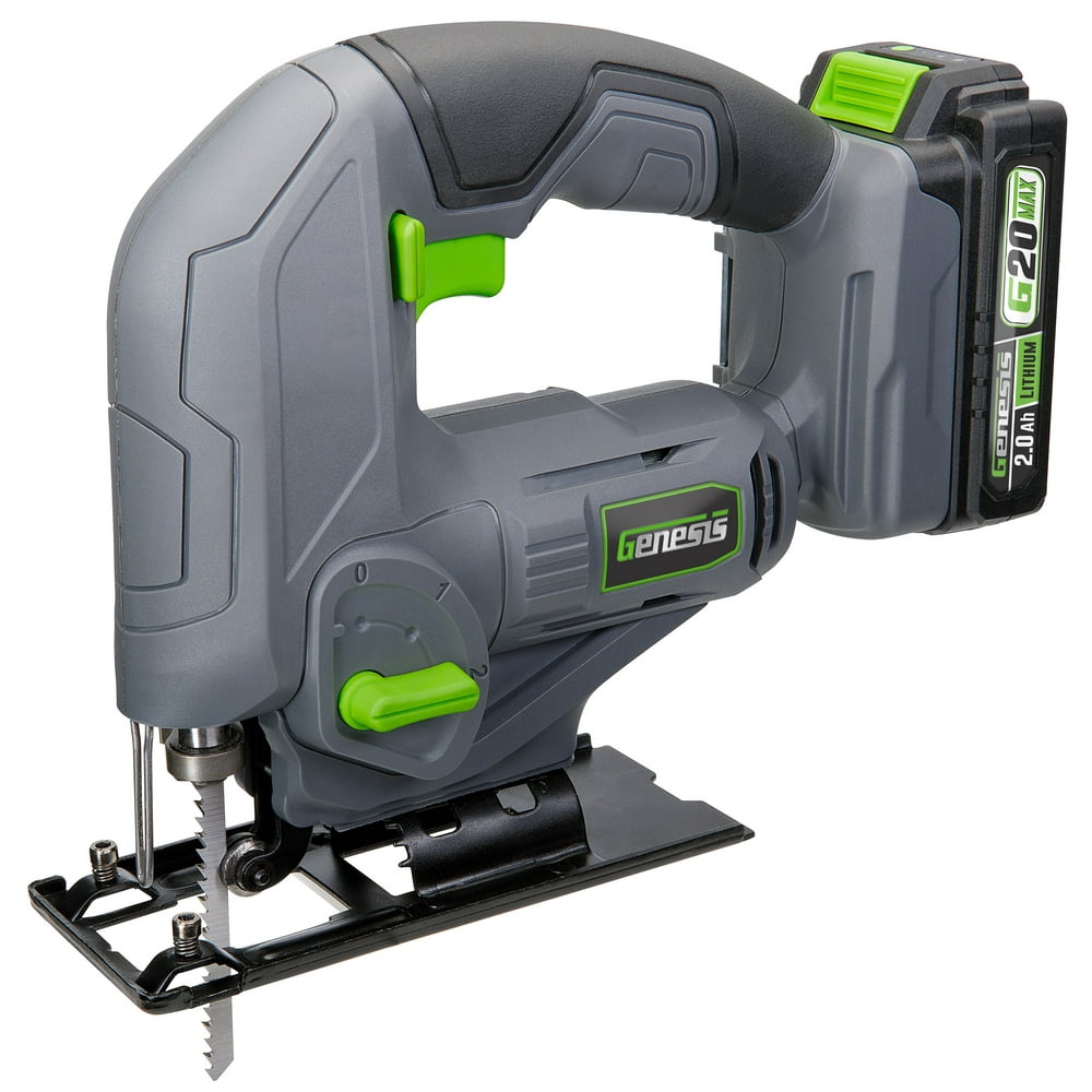 GENESIS G20MAX 20V Variable-Speed Jig Saw with 3-Orbital Settings, 2.0Ah Battery and quick charger GLJS20B - Image 1