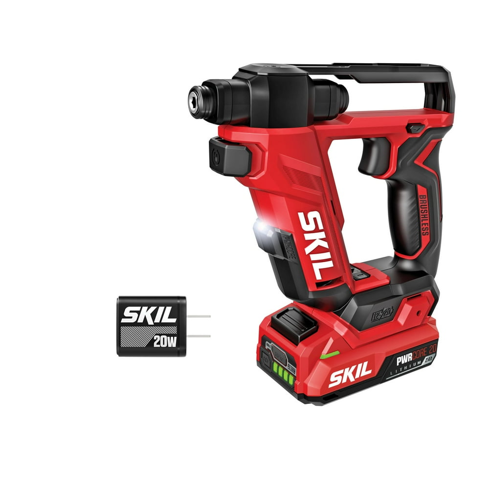 SKIL Compact Brushless Flip Drill Driver with Double Collect Flip Head, Torque Settings & Magnetic On-board Storage, 20V Kit Including 2.0 Ah USB-C Battery and Charger - DL6300D-12 - Image 1