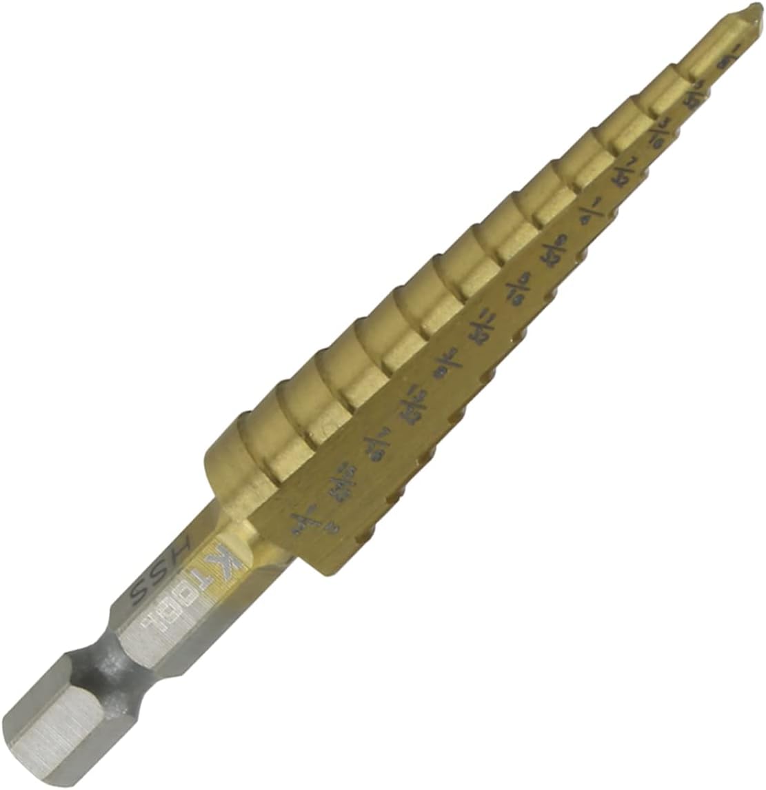 Step Drill Bit, 1/8"-1/2" - Image 1