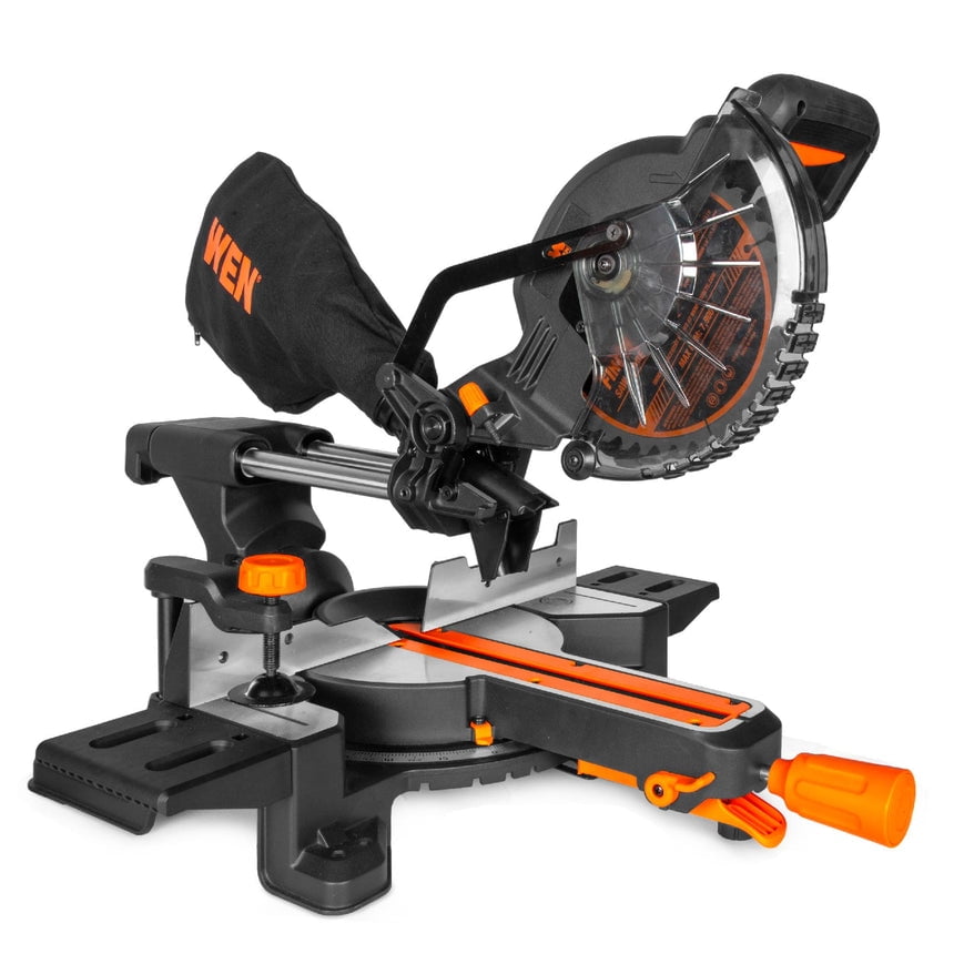 WEN 20V Max 7.25-Inch Cordless Sliding Miter Saw, Single Bevel and Brushless with LED Cutline Guide (Tool Only – Battery Not Included) (20672BT) - Image 1