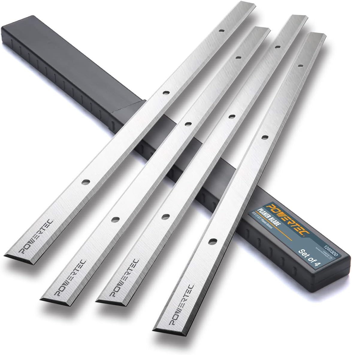 POWERTEC 12-1/2 Inch Planer Blades for Craftsman CMEW320, 21758, Wen PL1252, Porter Cable PC305TP, Delta 22-560, 22-565, TP305, Grizzly G0663, POWERTEC PL1252 Planer, Set of 4 (12803DD) - Image 1