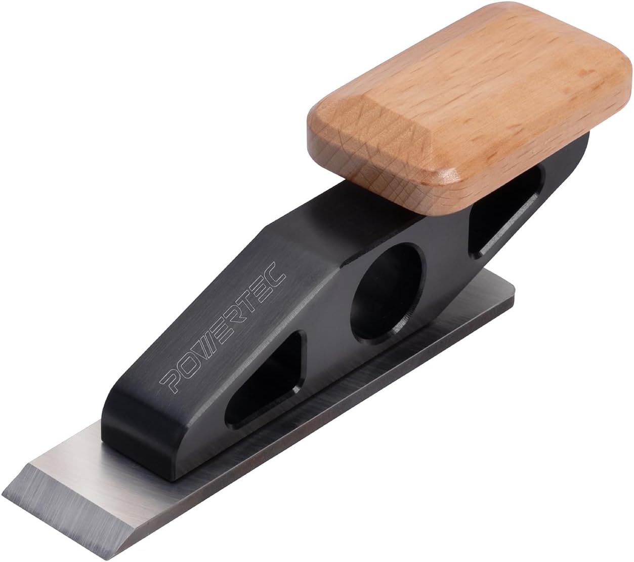 POWERTEC Chisel Plane with Flat Blade – Compact Edge Trimming Tool for Woodworking, Plug Trimming, Joinery Cleanup – Includes Wrench (72162) - Image 1