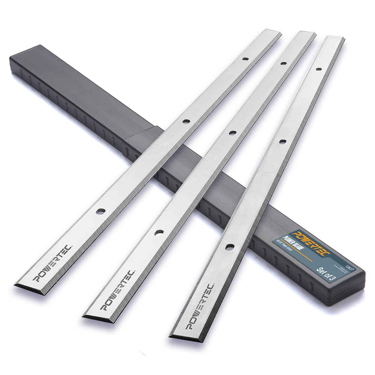 POWERTEC 13 Inch Planer Blades for WEN PL1303 6552T 6552, RIDGID R4331 R4850, Delta 22-590 22-555 22-580 Planer, Replacement for BP133K, BP133M, 22-591, 22-549, R4850-1 Planer Knives, Set of 3 (12827) - Image 1