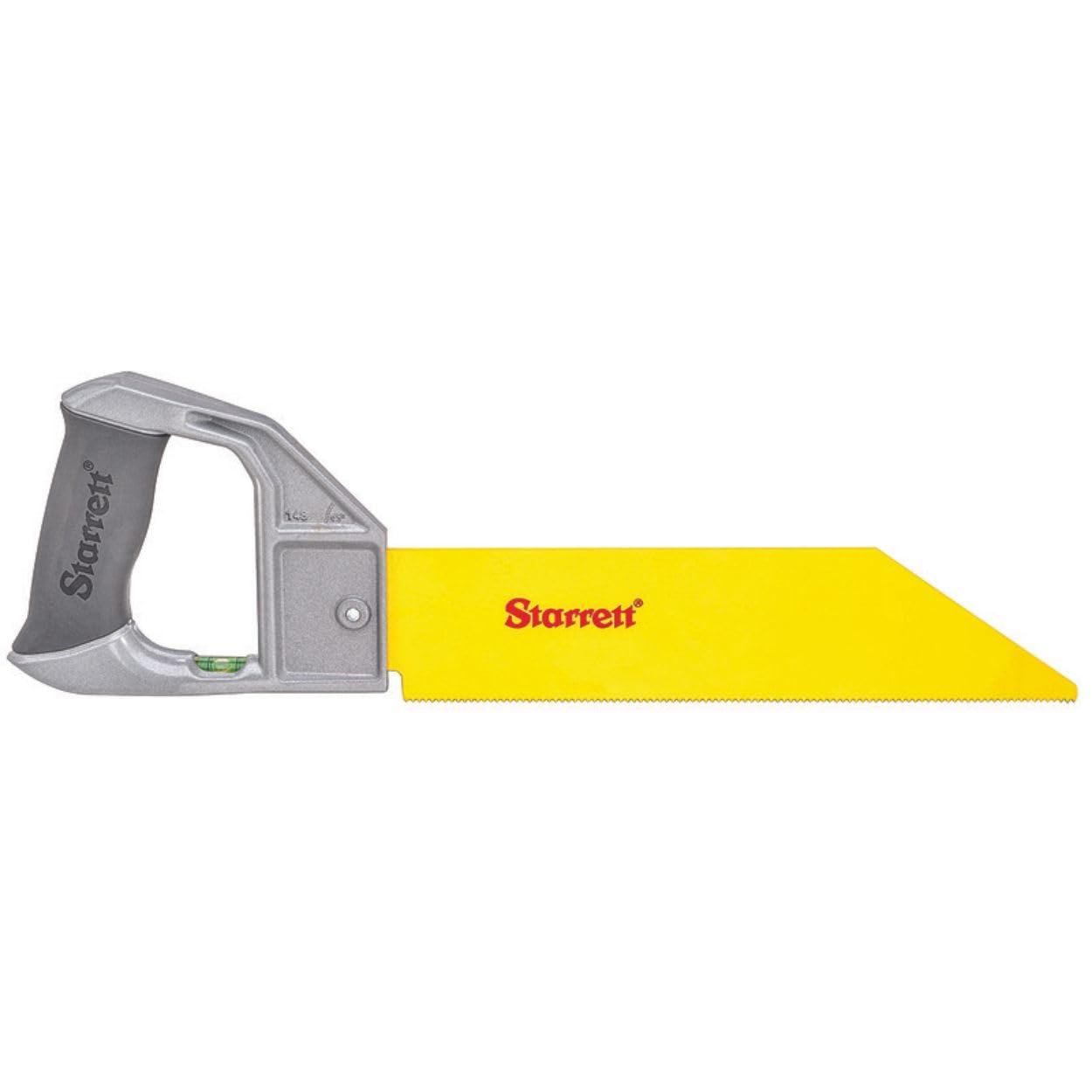 Starrett PVC Saw with 12" Blade - Cast Aluminum Handle, Rubber Grip, Built-In Level Vial, 45°/90° Layout Guides - K148-12 - Image 1