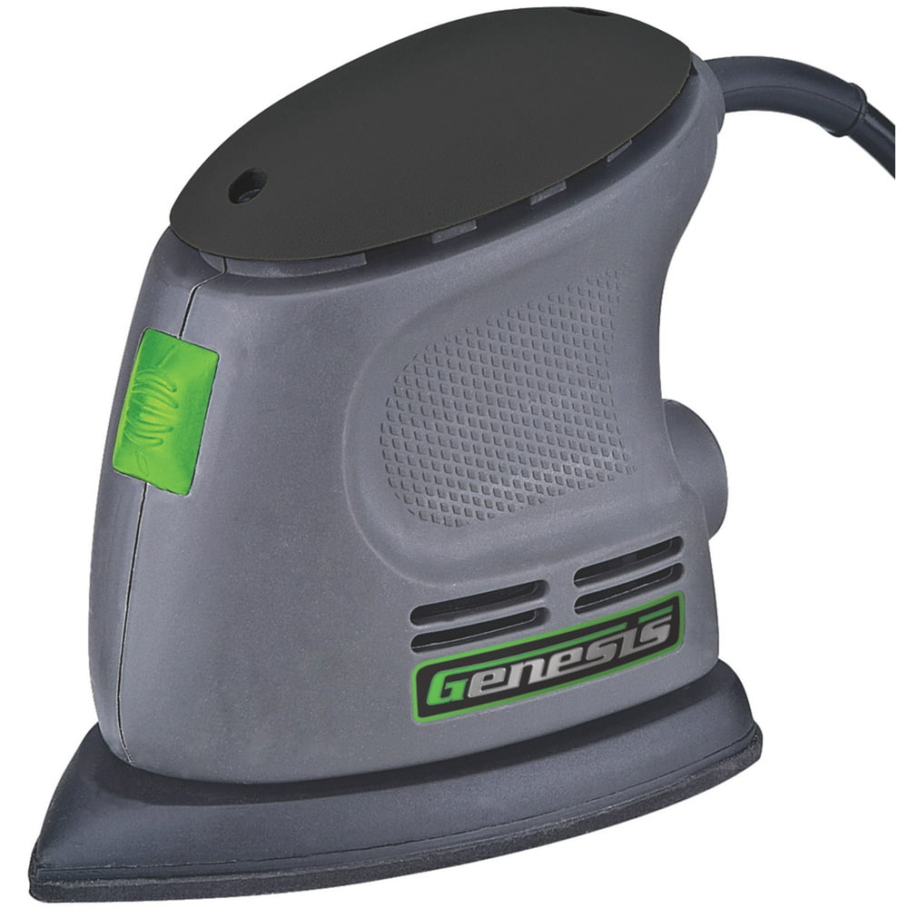 Genesis Detail Palm Sander with Palm Grip, Vacuum Port, Hook-and-Loop System, Dust-Proof Power Switch, and Sandpaper (GPS080) - Image 1