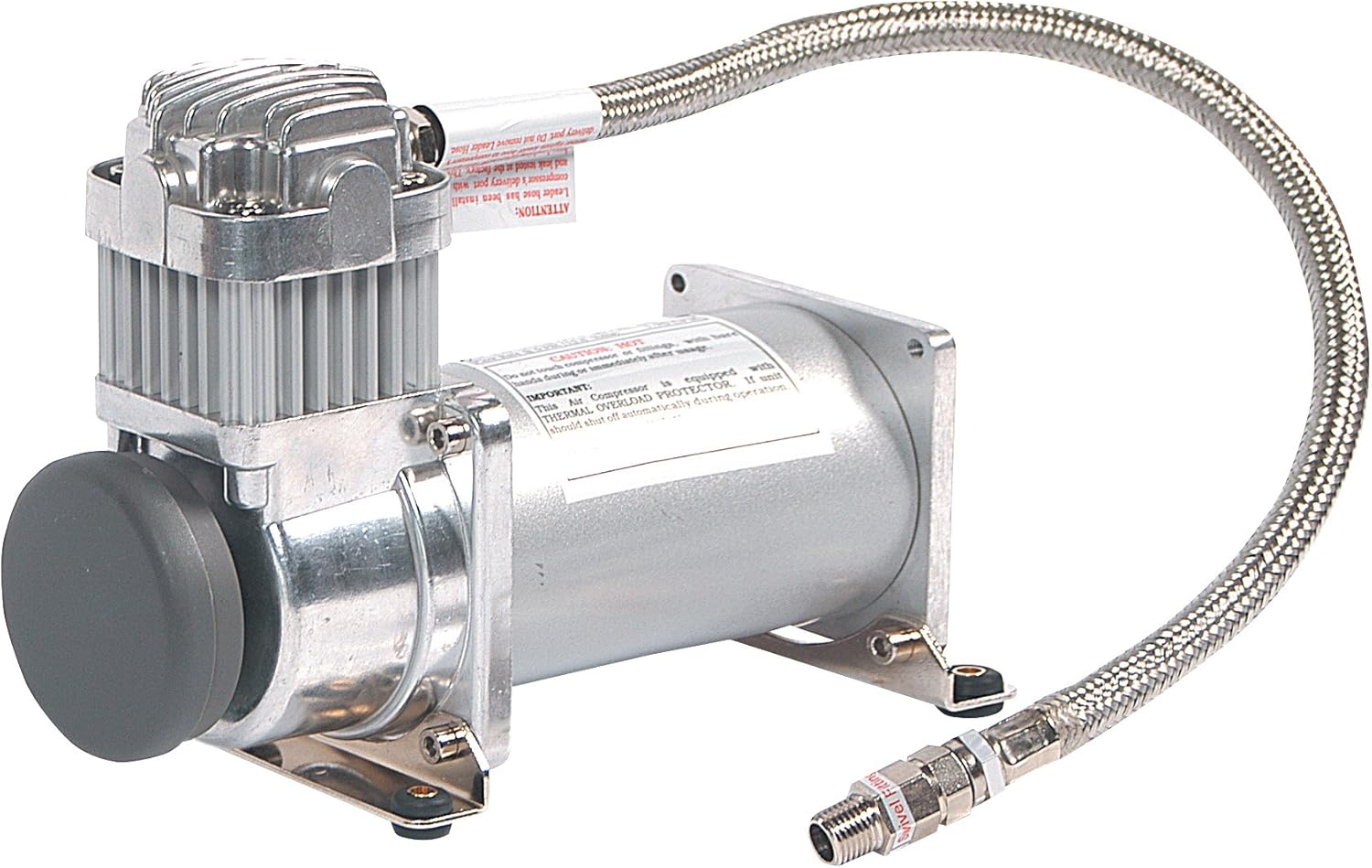 VIAIR 350C - Small Industrial Air Compressor for Drilling, Air Brushing, Spraying, Nailing | 12V Continuous Duty Cycle Compressor, 150 PSI (Silver) - Image 1