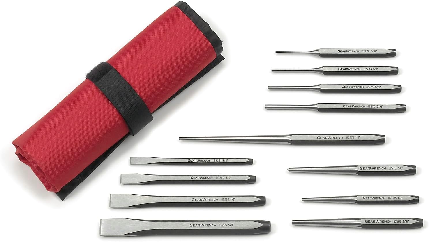GEARWRENCH 12 Piece Punch and Chisel Chrome Set | 82305 - Image 1