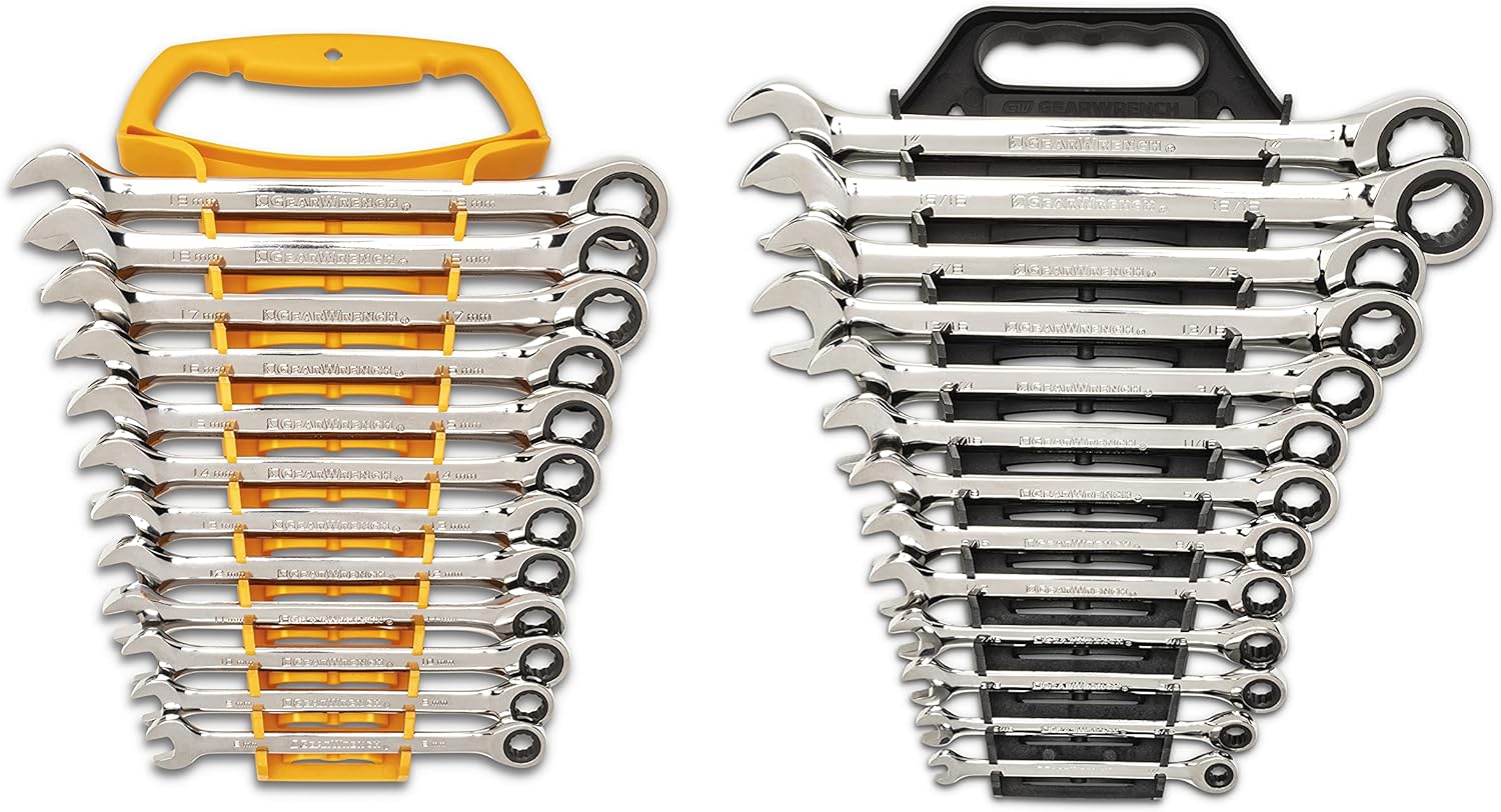 GEARWRENCH 25 Pc. Combination Ratcheting Wrench Set, SAE/MM - 86700 - Image 1