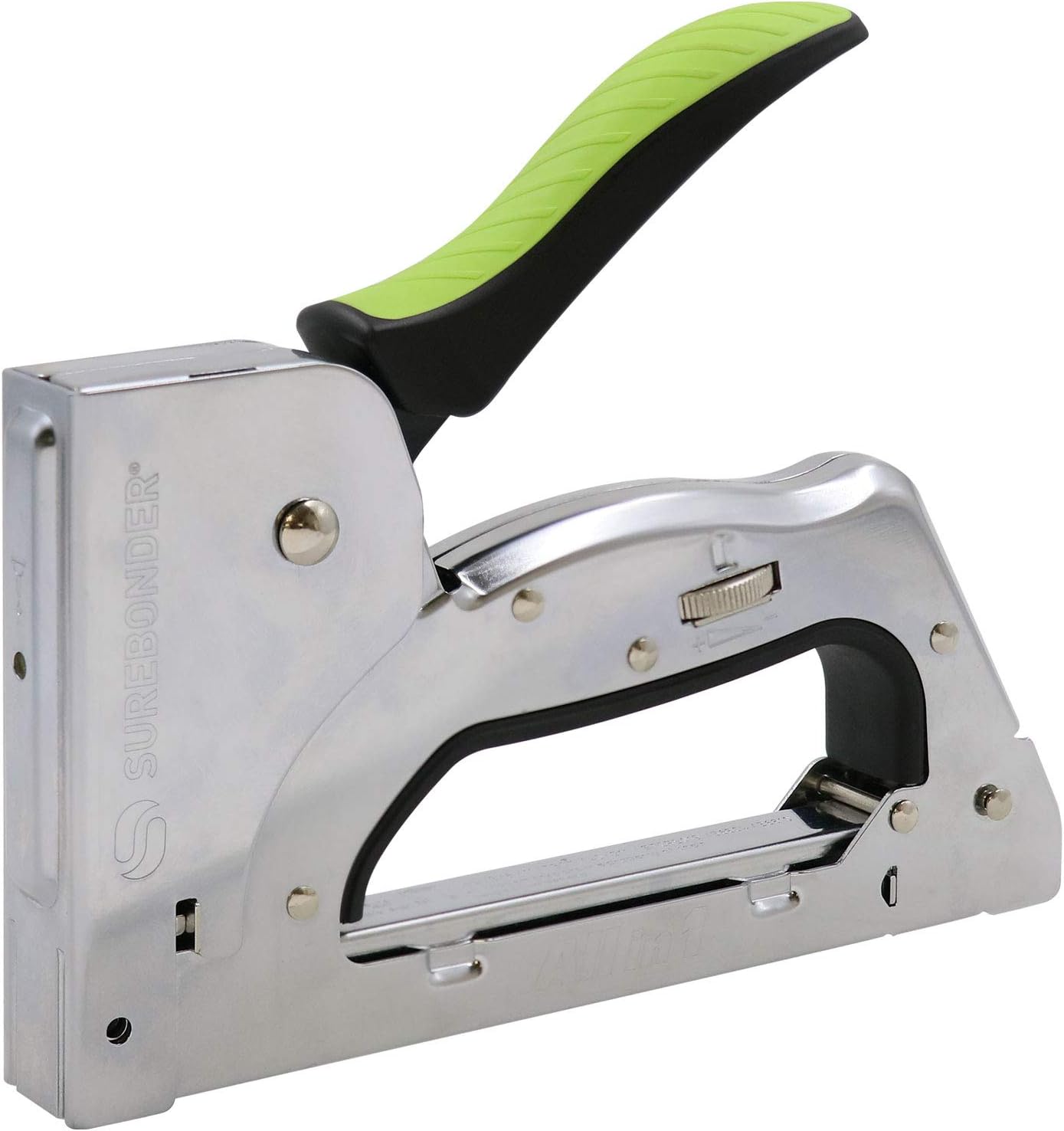 Surebonder 5650 All-in-1 Heavy Duty Staple Gun, Silver - Image 1
