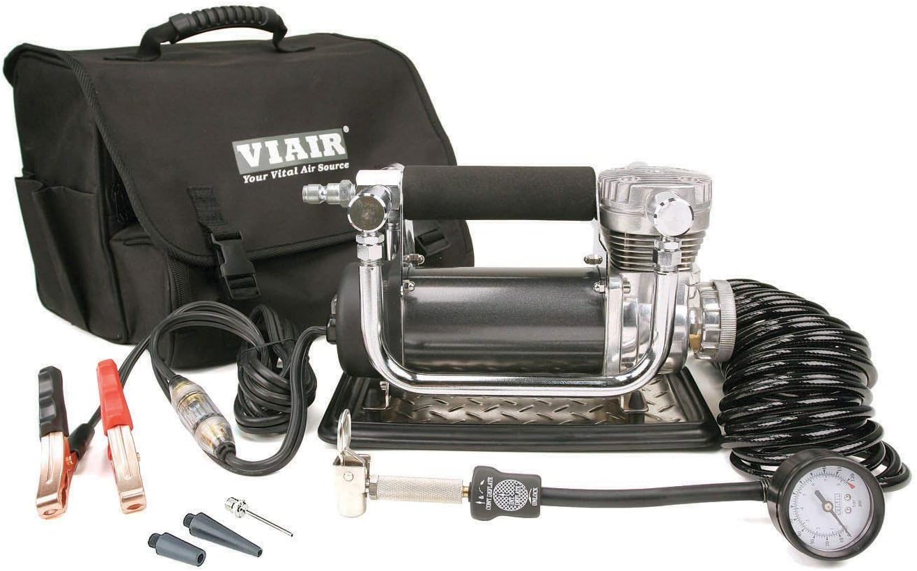 VIAIR 440P - 44043 Portable Compressor Kit , Black, Tire Pump, Truck/SUV Tire Inflator, For up to 37 Inch Tires - Image 1