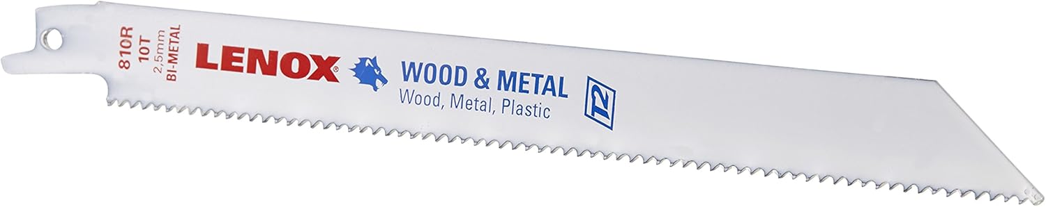 LENOX Tools Bi-Metal Reciprocating Saw Blade, 8-inch, 10 TPI, 25-Pack (20590B810R) - Image 1