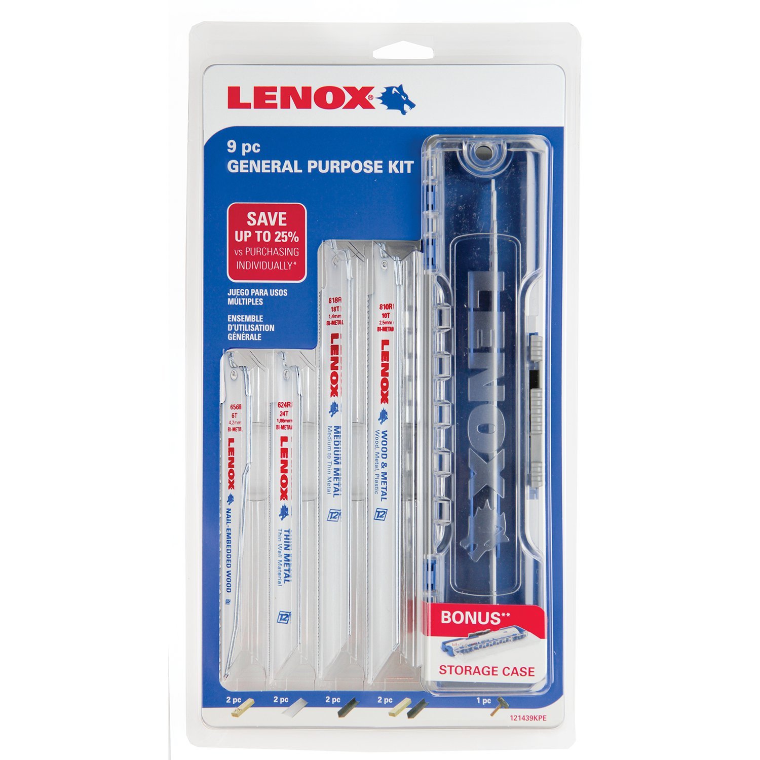 Lenox Tools 121439KPE 9 Piece General Purpose Kit - Image 1